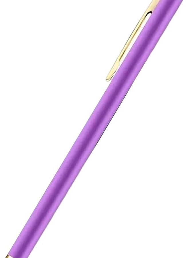 Purple Metal Stylus Pen with Interchangeable Conductive Fabric Tip for Touch Screens - Image 2